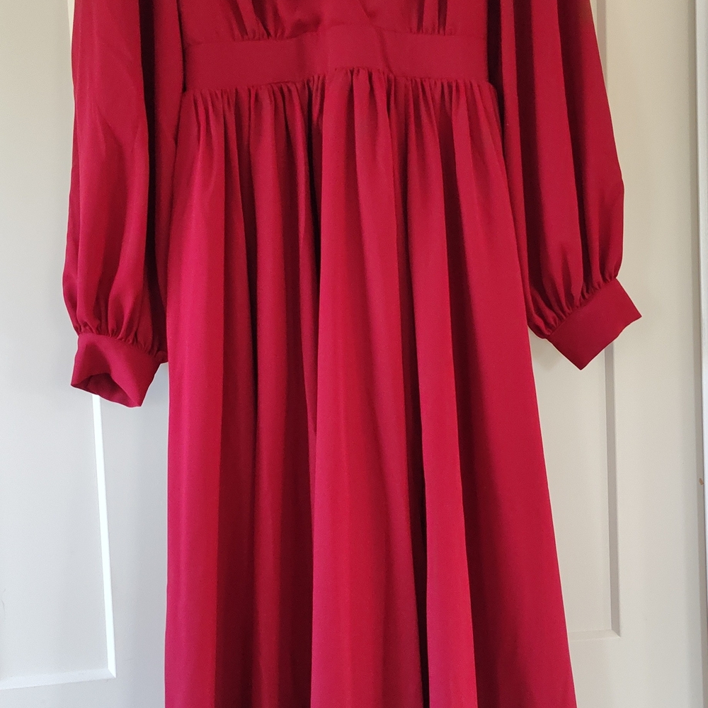 La Femme En Noir Large Crimson Bella Donna Dress